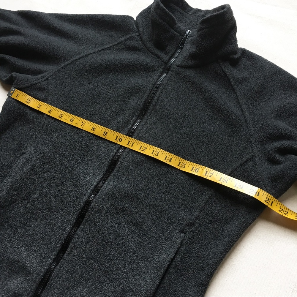 Columbia W's Fleece Zip-Up Charcoal Jacket, MEDIUM - Picture 2 of 5